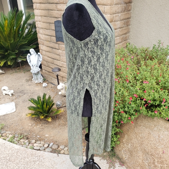 LulaRoe Joy Lace Stretch Olive Green - Picture 5 of 10